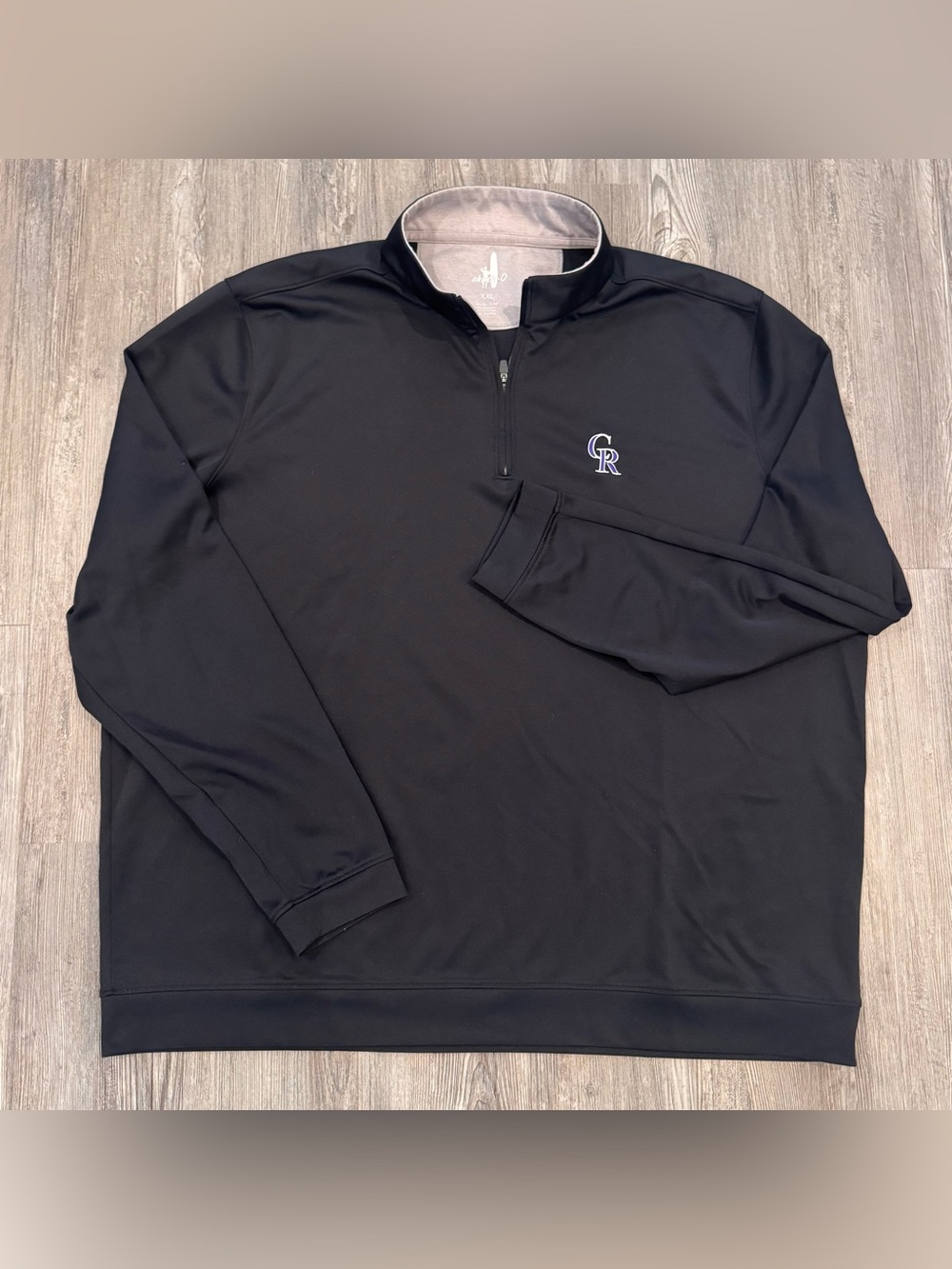 Johnnie-O Colorado Rockies MLB 1/4 Zip Pullover Men XXL Black Performance - Picture 2 of 9